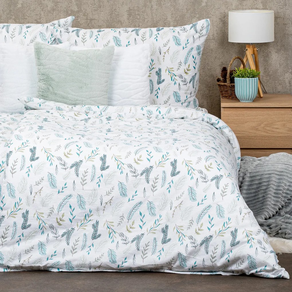 Lenjerie de pat din flanel 4Home Pine, 140 x 200 cm, 70 x 90 cm