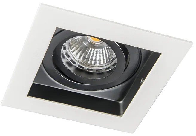 Set de 5 spoturi îngropate albe cu negru - Carree