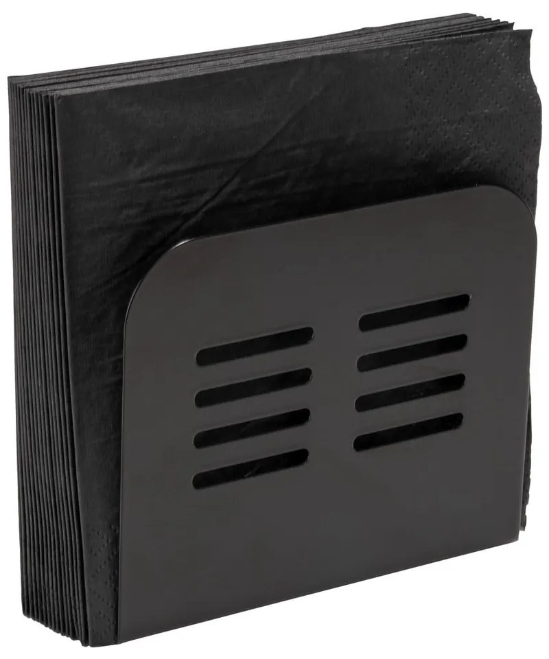 Suport pentru șervețele Wenko Black Outdoor Kitchen Baco, negru