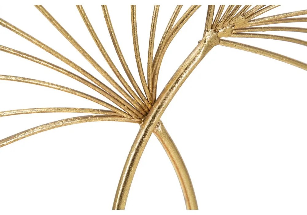 Decorațiune Mauro Ferretti Leaf Glam, înălțime 35 cm, auriu