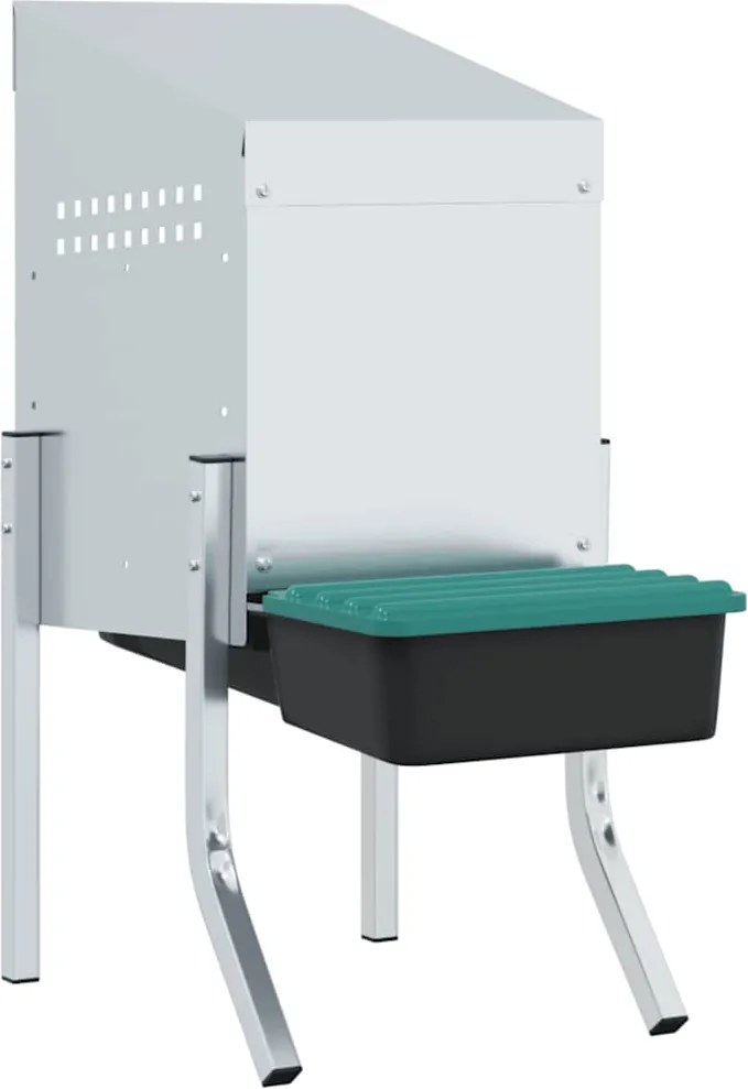 vidaXL Cuib pentru găini cu 1 compartiment și picioare, oțel galvanizat