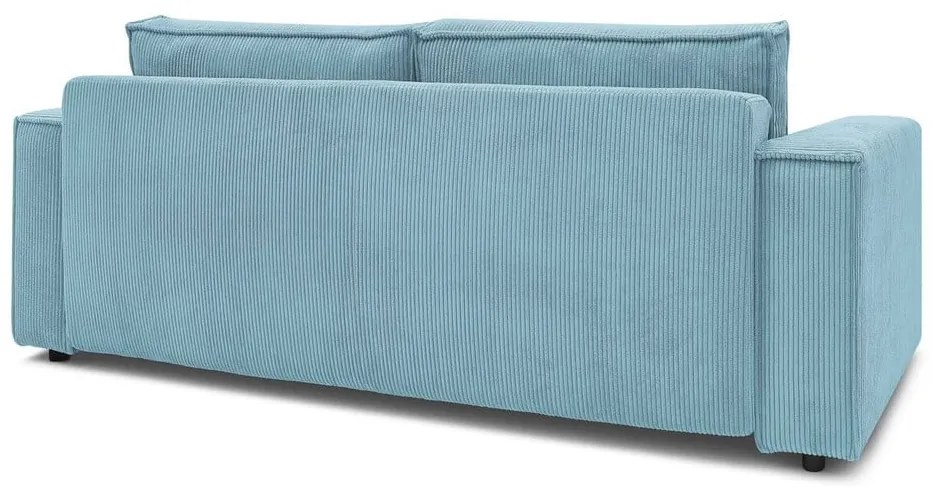 Canapea extensibilă din reiat Bobochic Paris Nihad, 245 cm, albastru deschis