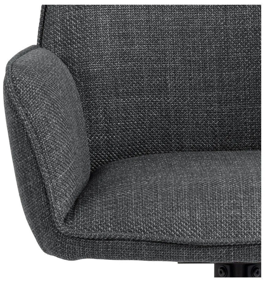 Set de scaune de sufragerie gri închis cu cotiere 2 buc. tapițat Glenda – Actona