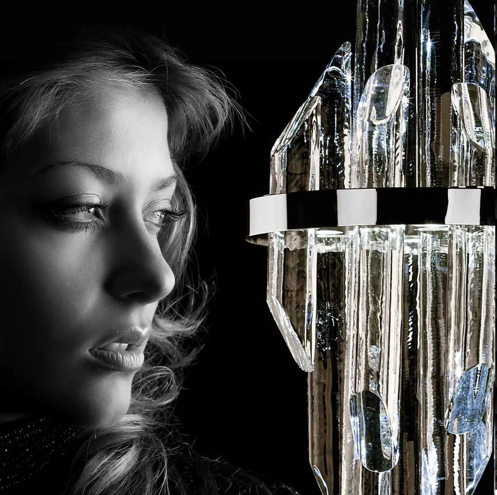 Aplica LED moderna Vision design LUX cristal QUARTZ 01