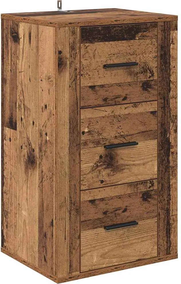 vidaXL Bufet cu sertar Lemn vechi 40 x 33 x 70 cm Lemn compozit