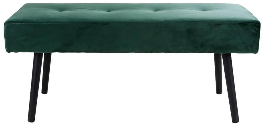Bancă tapițată cu catifea Bonami Essentials Skiby, verde închis