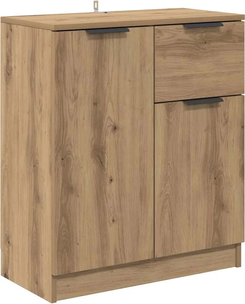 vidaXL Bufet cu sertar Stejar Artizanal 60 x 30 x 70 cm Lemn compozit