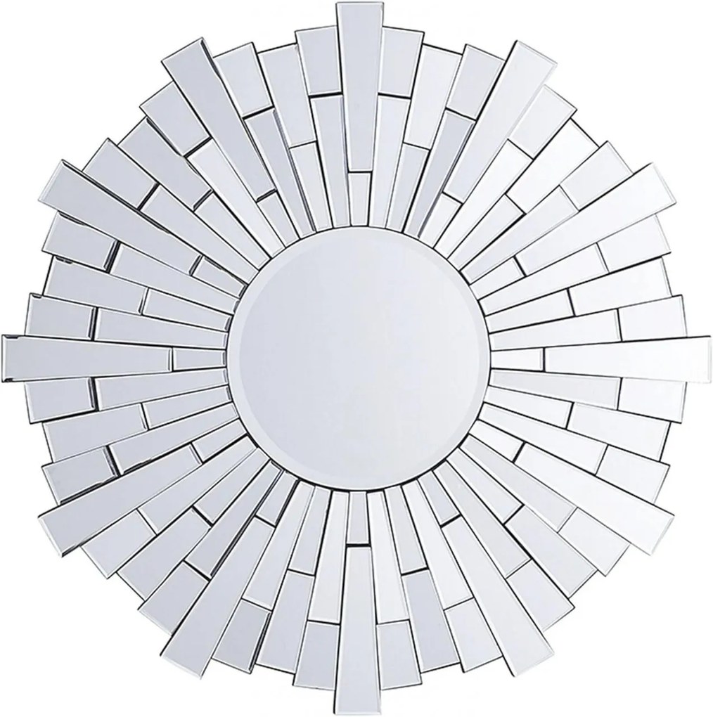 OGG206 - Oglinda ornamentala 70 cm, pentru perete, dormitor, living - Argintie