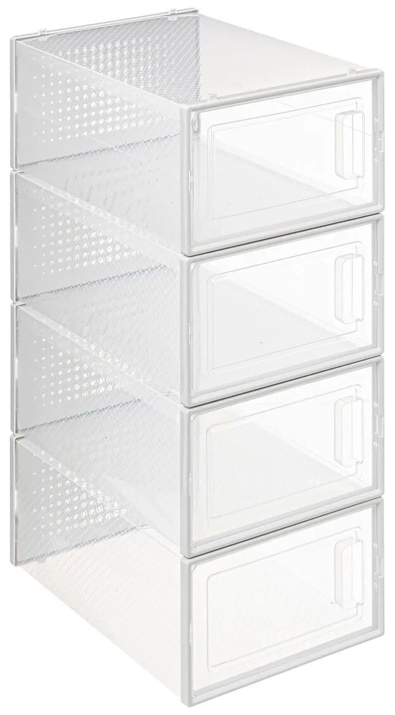 Set de 4 rafturi pentru pantofi din plastic