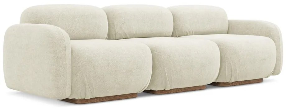 Canapea modulară crem cu tapițerie din țesătură bouclé 270 cm Ailani – Makamii