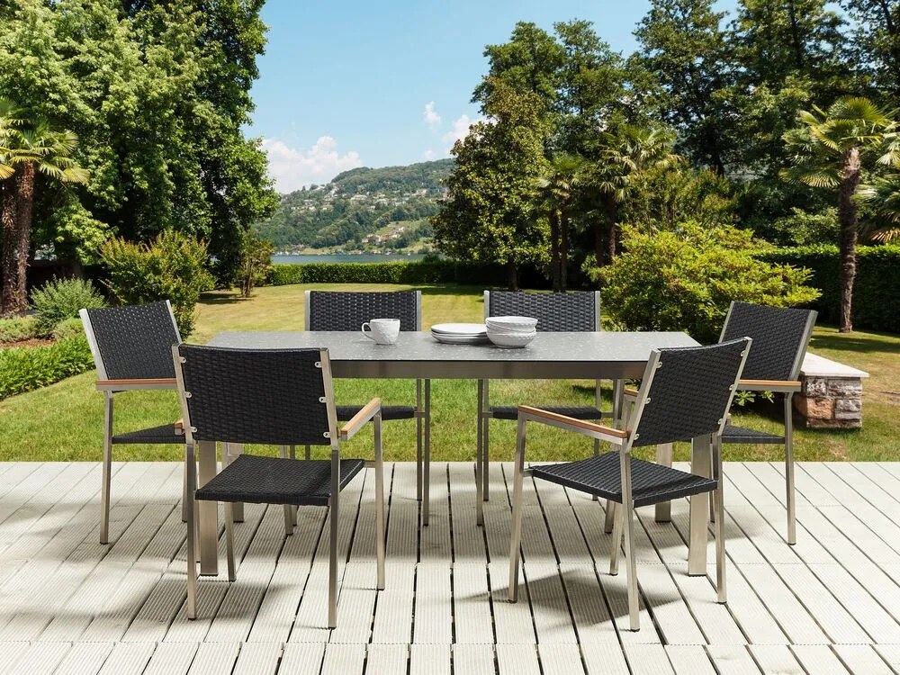 Set mobilier de grădină Cleopatra (negru ratan). 1078482