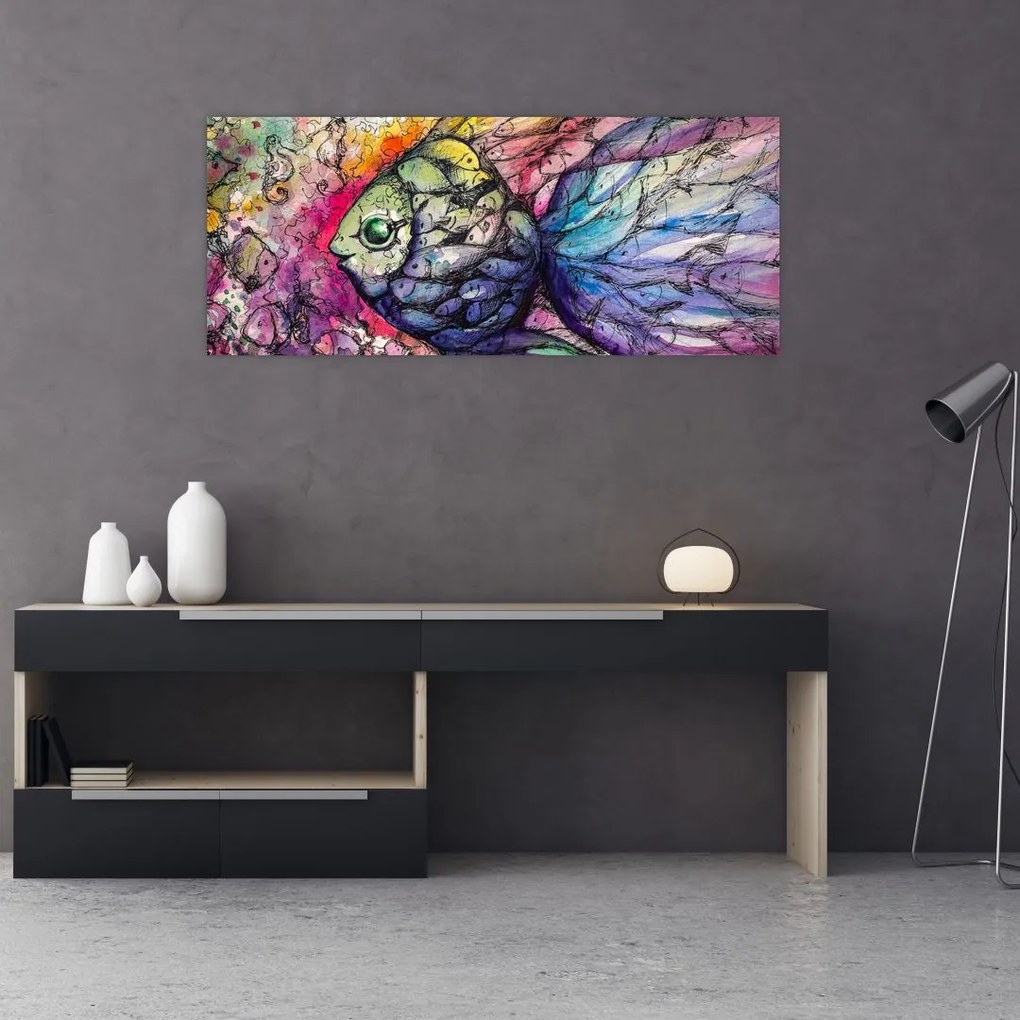 Tablou - Peștișorul colorat (120x50 cm)
