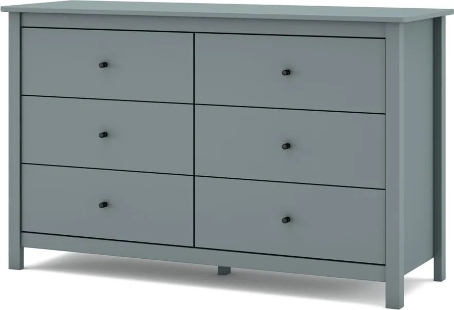 Comodă verde prăfuit din lemn de pin 130x80x45 cm Misti – Marckeric