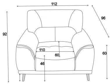 Fotoliu LIVORNO bej, design modern și confortabil