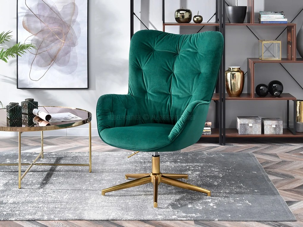 Fotoliu Meryl (verde + auriu). Promo -9%. 1110291