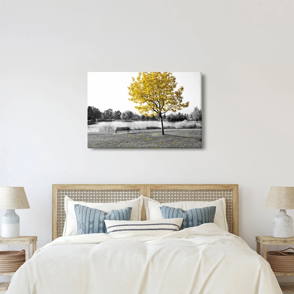 Tablou - relaxare în parc (90x60 cm)