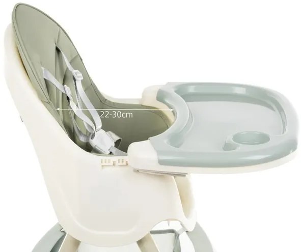ShopJK SCAUN DE LUAT MASĂ PENTRU COPII 3în1 MĂSLINIE