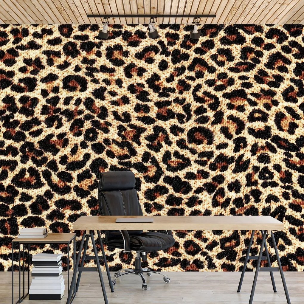 Fototapet - Fibre de păr de leopard (254x184 cm)
