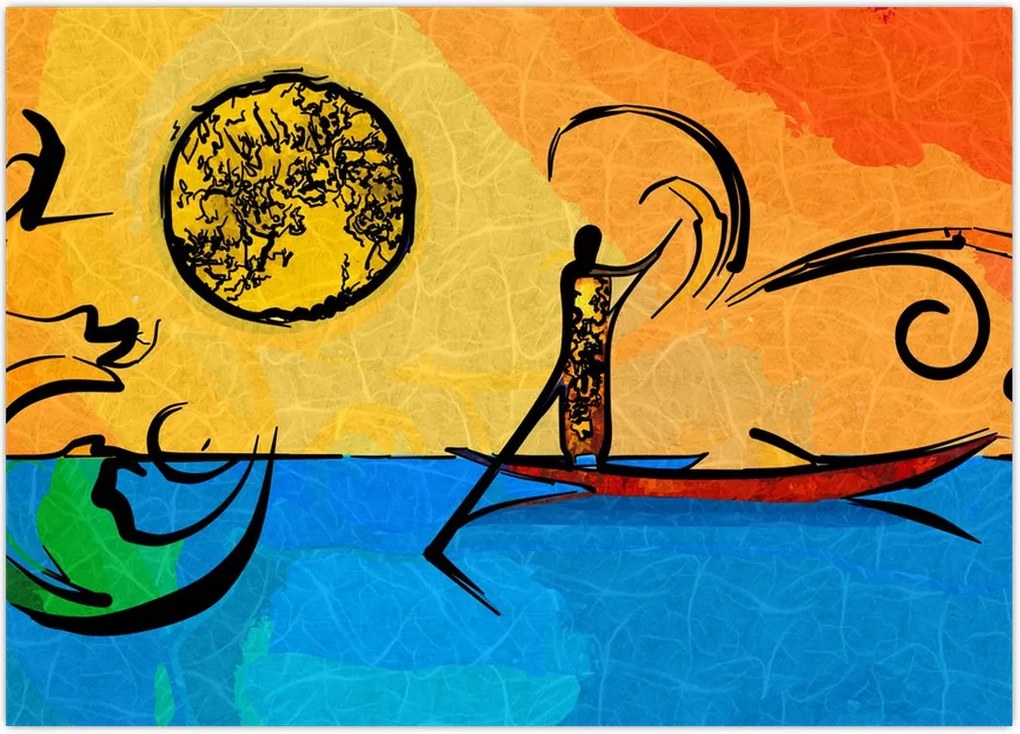 Tablou cu pictură străveche (70x50 cm)