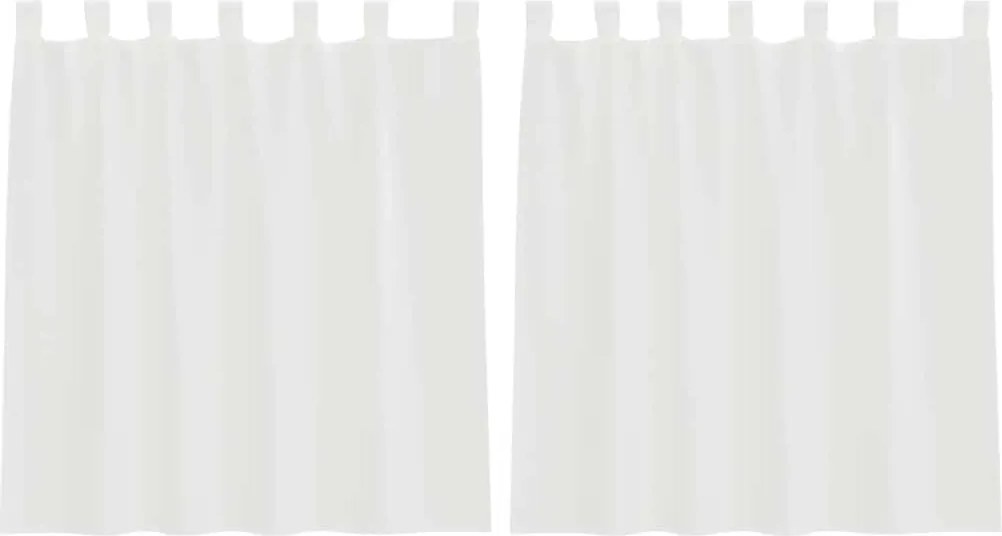 vidaXL Perdele Voile cu Bucle 2 buc Alb 140x140 cm
