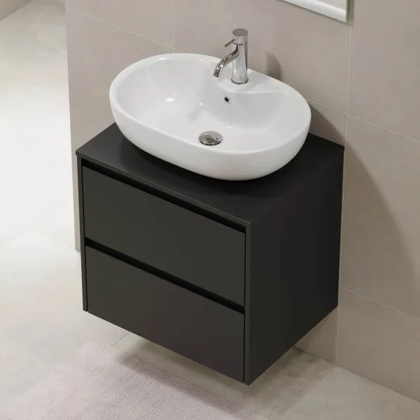 Dulap pentru lavoar TRONDHEIM 60 cm, negru