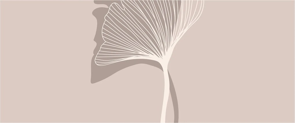 Tablou - Frunze bej N⁰4 (120x50 cm)