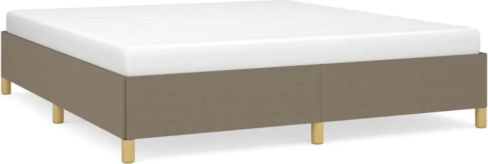 vidaXL Cadru de pat cu arcuri, gri taupe, 160x200 cm, textil