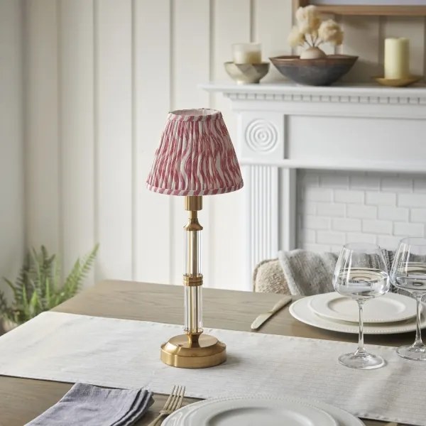 Lampă LED reîncărcabilă dimabilă de masă Endon 114842 MORTON LED/1,5W/5V alamă/roz