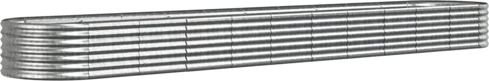 vidaXL Strat înălțat grădină 440x80x36 cm oțel galvanizat