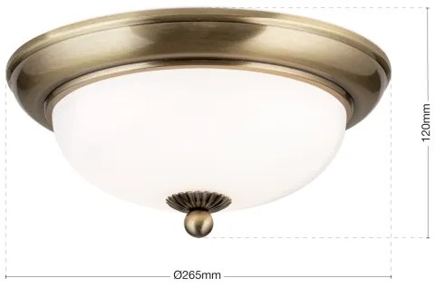 Orion - Plafonieră EMPIRA, 2x E14/40W/230V, Ø 26,5 cm, bronz
