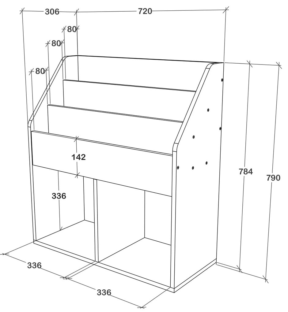 Raft haaus Lugo, Alb, 72 x 31 x 79 cm