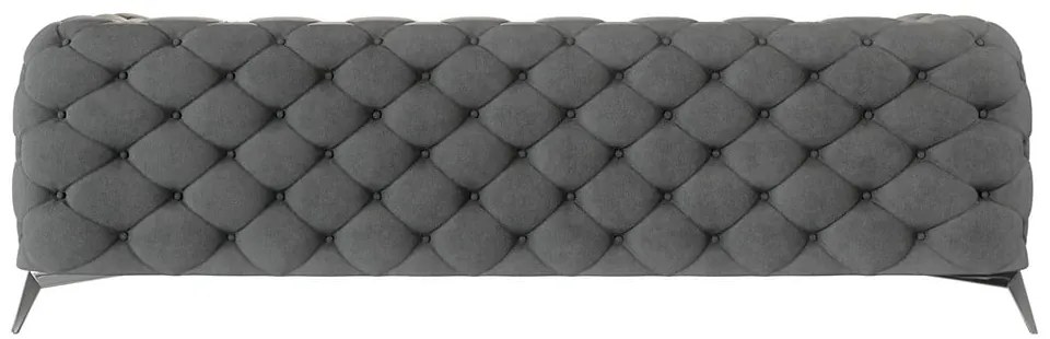 Canapea gri cu tapițerie din catifea 243 cm Chelsea – Ropez