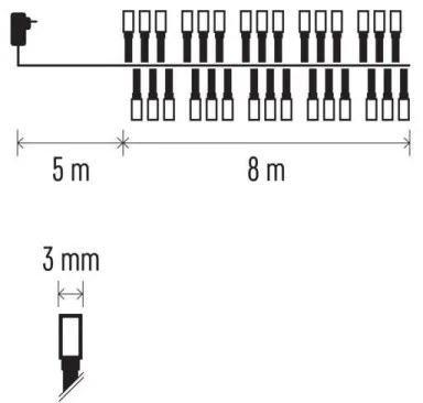 Instalație LED de Crăciun de exterior 400xLED/13m IP44 alb rece