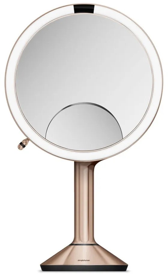 Oglindă cosmetică (5x) cu led/de mărire ø 20 cm Sensor Trio – simplehuman