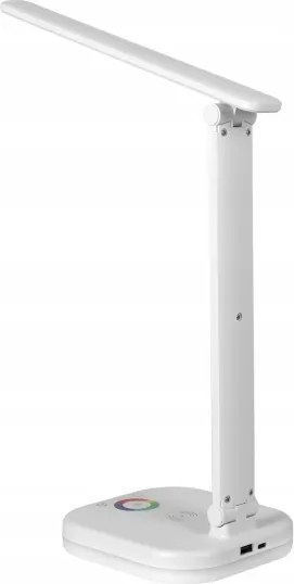 Lampă de birou LED RGBW dimabilă, cu încărcare wireless, LED/7W/5V USB, alb