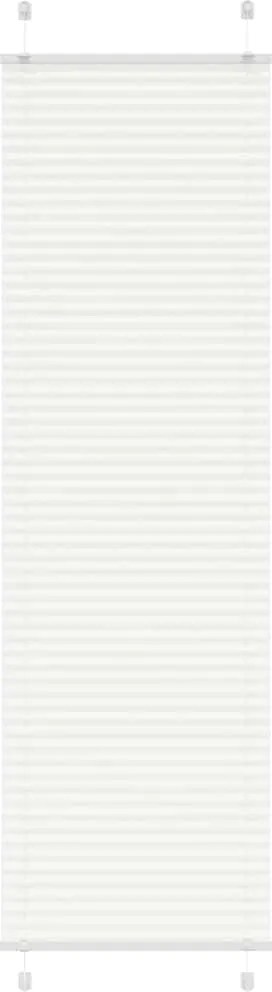 vidaXL Jaluză plisată alb 65x200 cm Lățime țesătură 64,4cm poliester