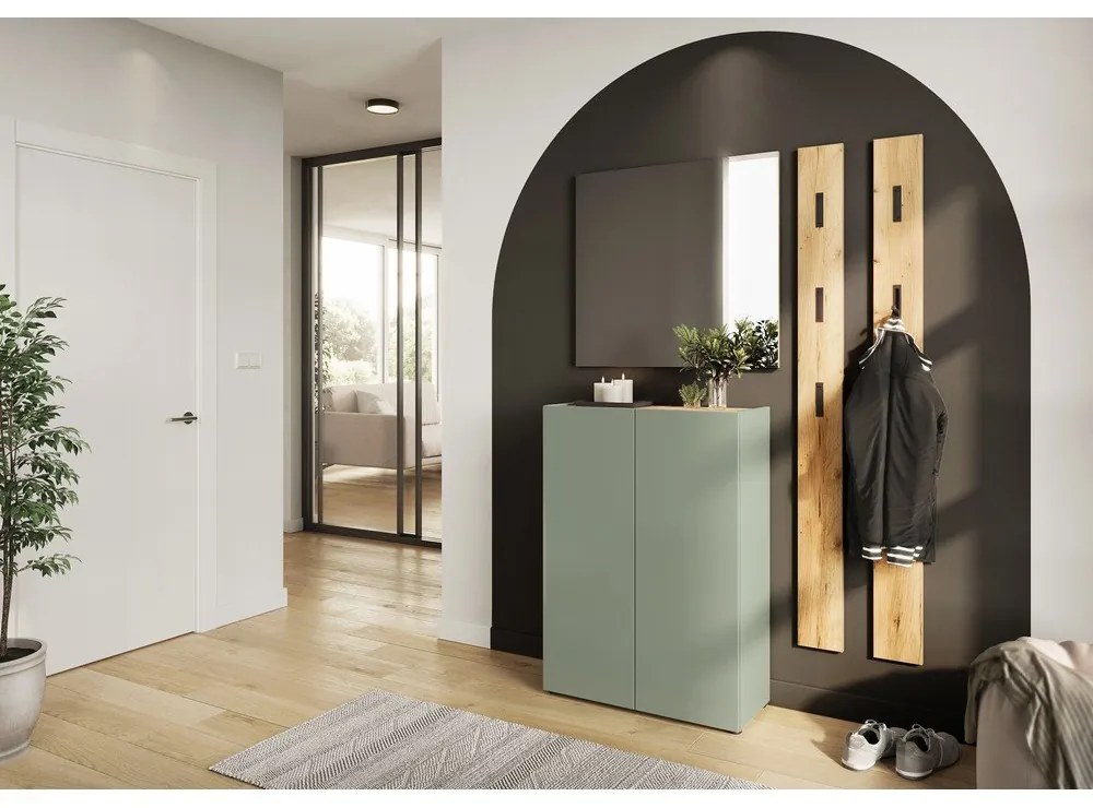 Set pentru hol verde deschis cu aspect de lemn de stejar 74x200x33 cm Alviano – Germania