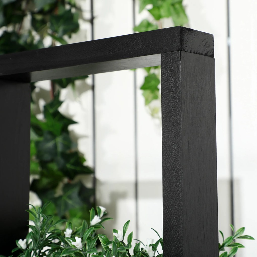 Outsunny Jardiniere inaltă cu grindă din lemn pentru plante, legume, flori sau ierburi aromatice, dim. 90L x 45L x 170H cm | Aosom Romania