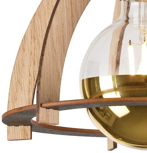 Lustră aplicată LANDO 1xE27/15W/230V stejar