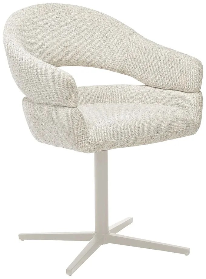 Set de scaune de sufragerie crem cu cotiere 2 buc. tapițat Dover – House Nordic