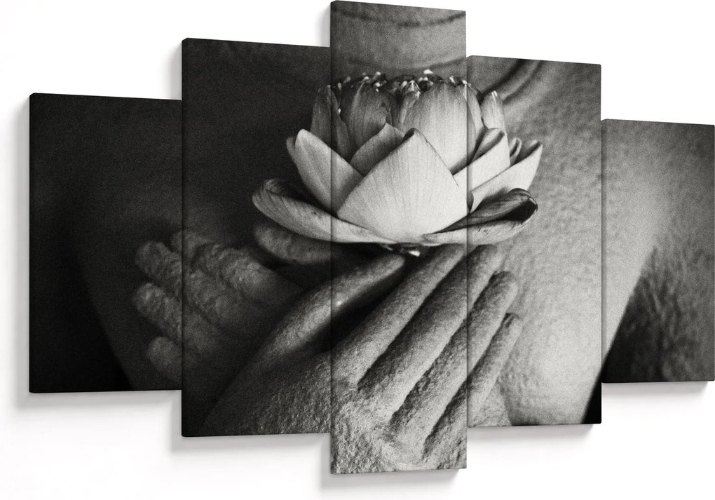 Tablou - Lotus în mâinile lui Buddha (150x105 cm)