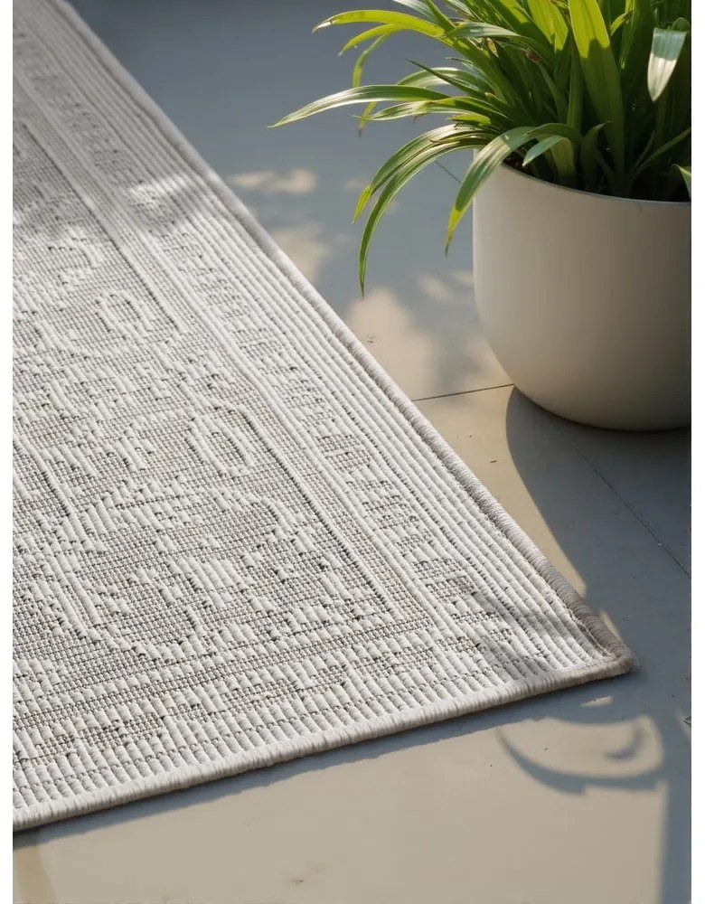 Covor pentru exterior și interior gri/fildeș 120x170 cm Duet Kona – NORTHRUGS