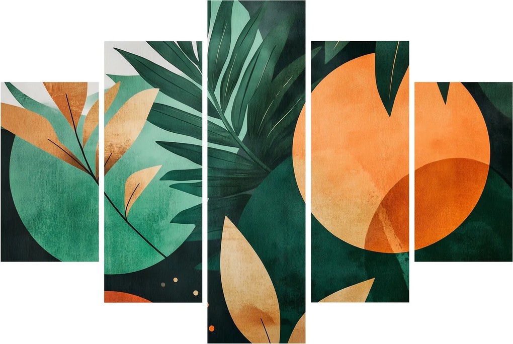 Tablou - Motive naturale geometrice (150x105 cm)