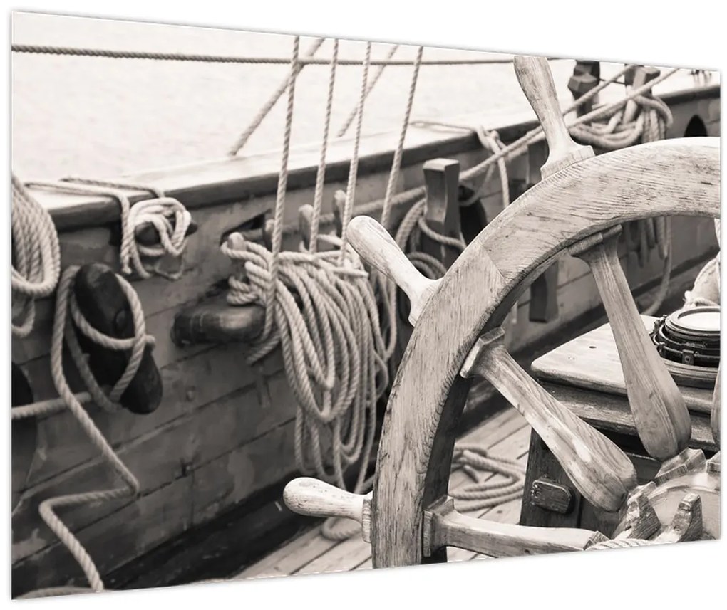 Tablou - Cârma de barcă cu vele (90x60 cm)