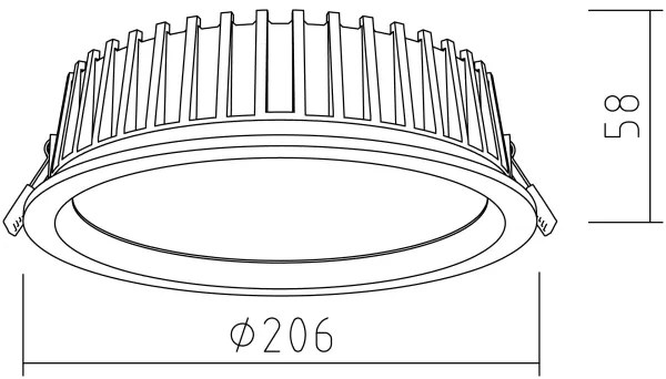 Corp de iluminat LED încastrat RONDO LED/12W/230V 3000K d. 20 cm lemn masiv pin APLED