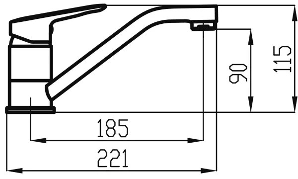 Baterie de chiuvetă/lavoar Novaservis METALIA crom lucios