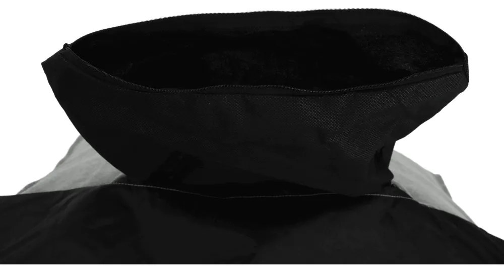 Fotoliu tip sac, material textil gri deschis, EGALEO