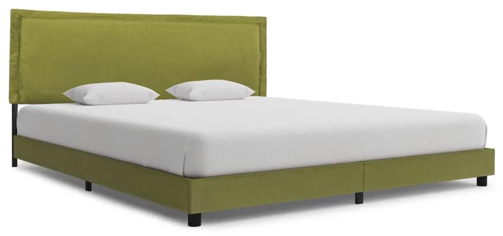 280999 vidaXL Cadru de pat, verde, 160 x 200 cm, material textil