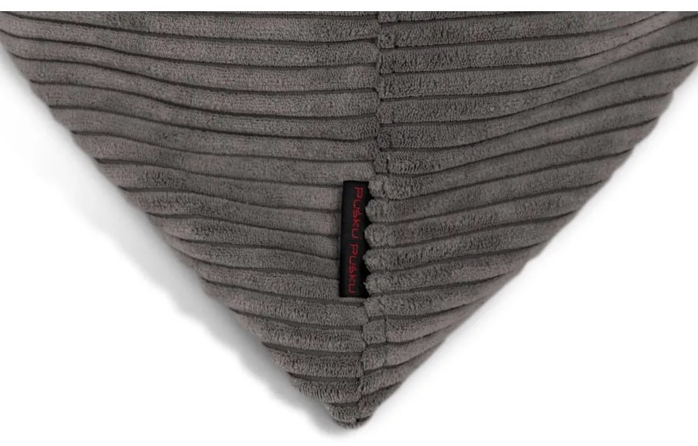 Fotoliu bean bag negru cu tapițerie din catifea reiată Razz – SLOWDOWN