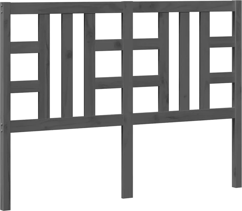 vidaXL Tăblie de pat, gri, 141x4x100 cm, lemn masiv de pin